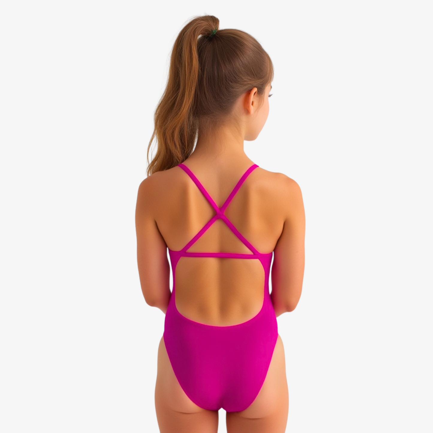 Norca Girls Berry Open Back Swimsuit