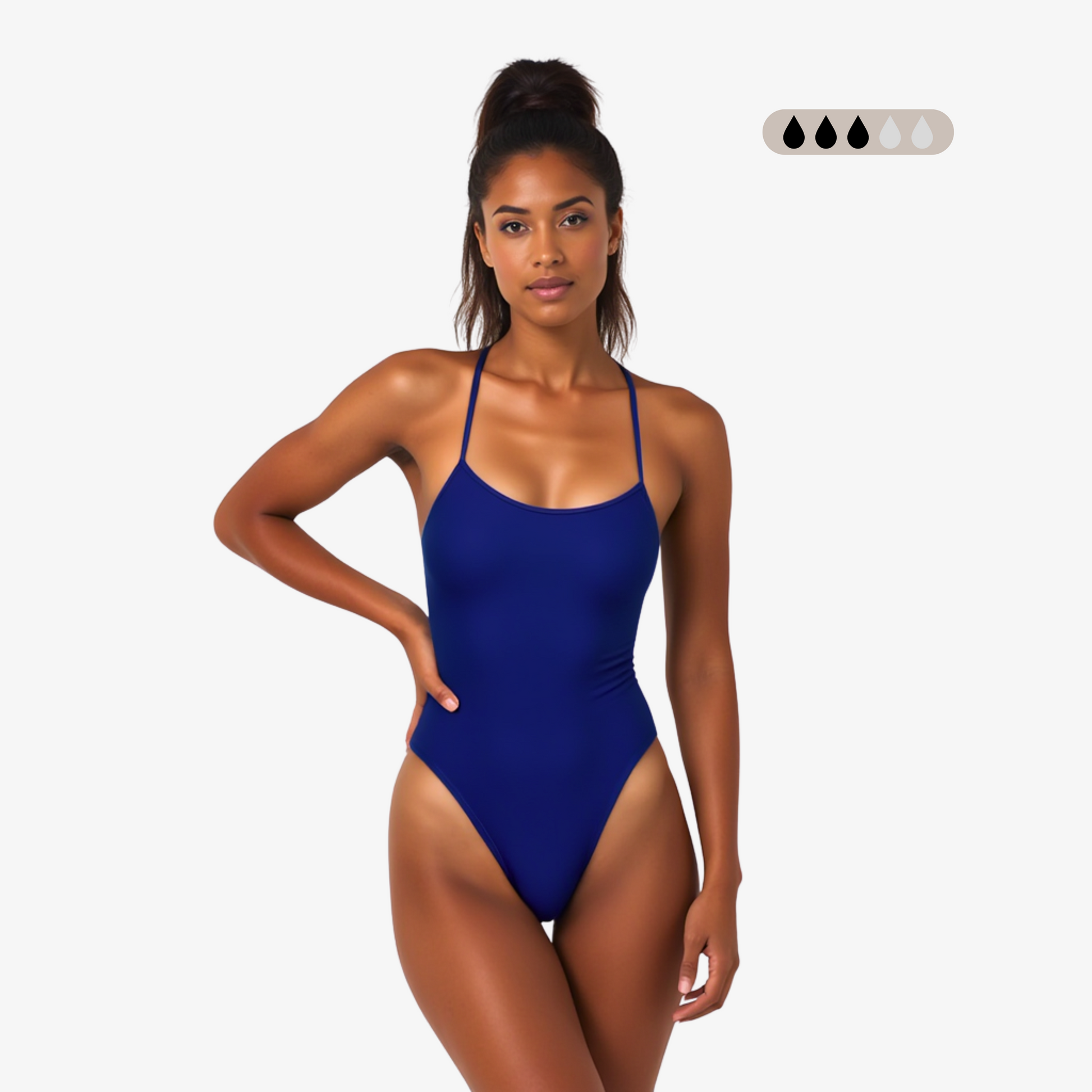 Norca SecureFlo Cobalt Tie-Back: Period Swimsuit - Norca Athletic Swimwear | Norca Natation Inc.