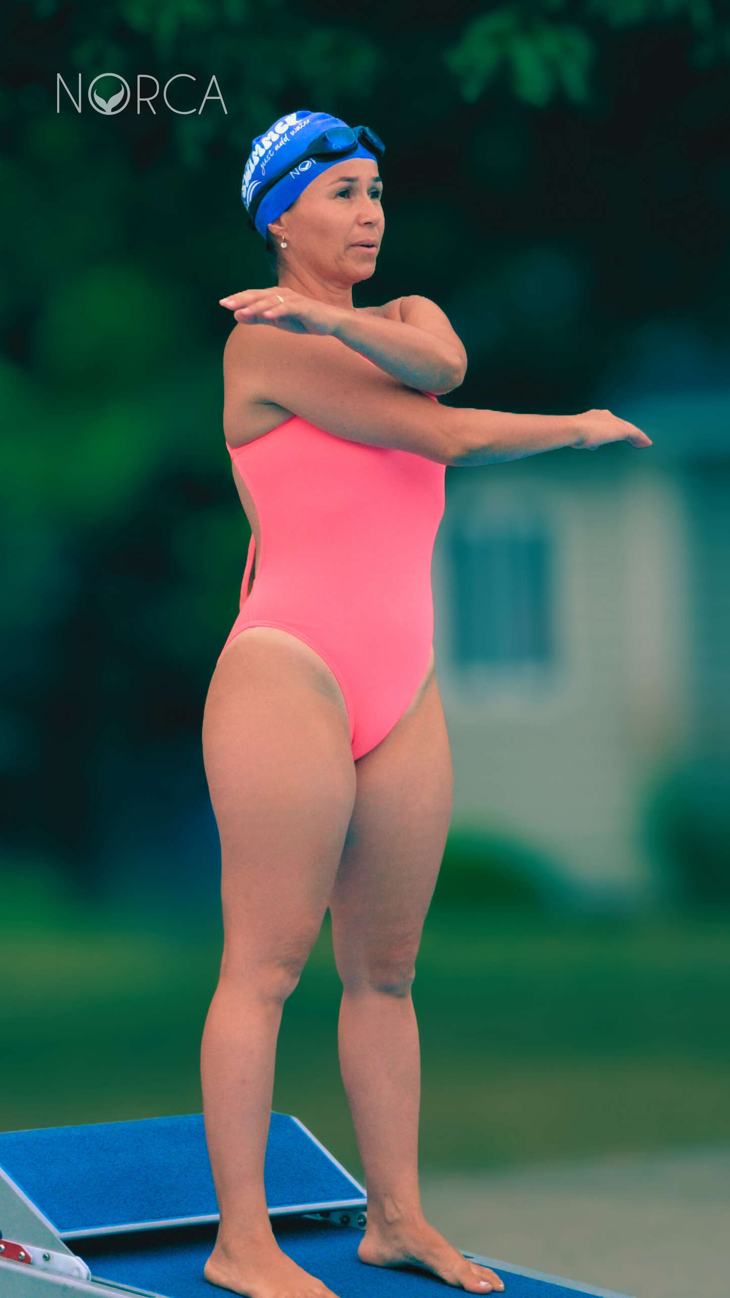 Coral Tie-Back Women’s Training Swimsuit by Norca