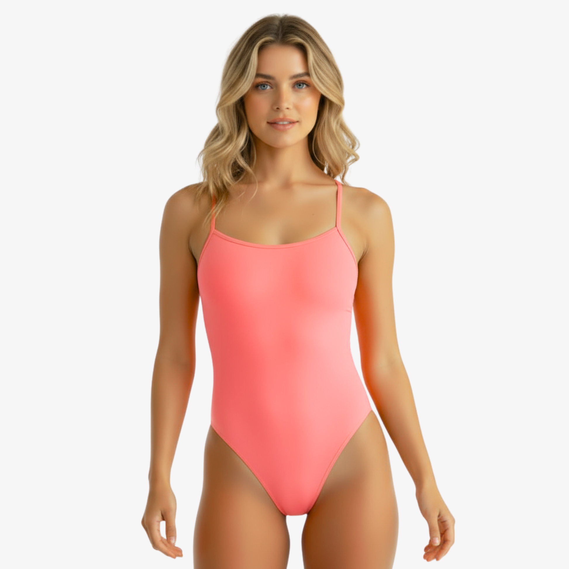 Coral Tie-Back Women’s Training Swimsuit - Norca Athletic Swimwear | Norca Natation Inc.