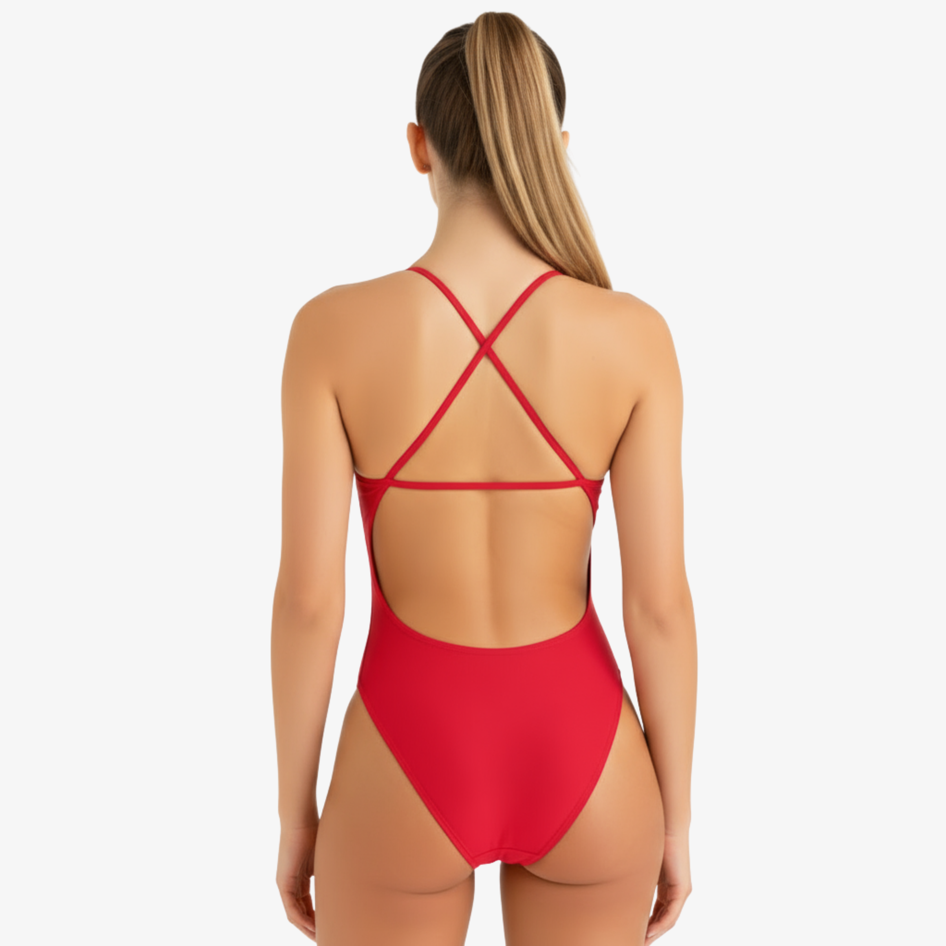 Crimson X-Back Women's Performance Training Swimsuit by Norca - Norca Athletic Swimwear | Norca Natation Inc.