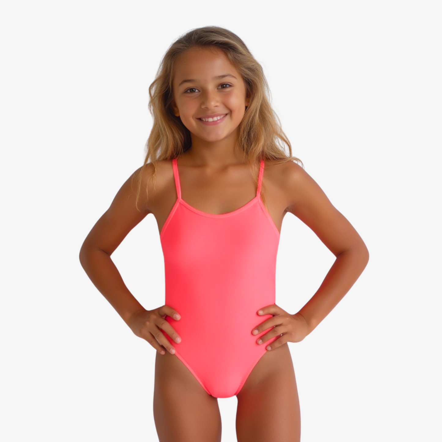 Norca Girls Coral Tie-Back Training Swimsuit - Norca Athletic Swimwear | Norca Natation Inc.