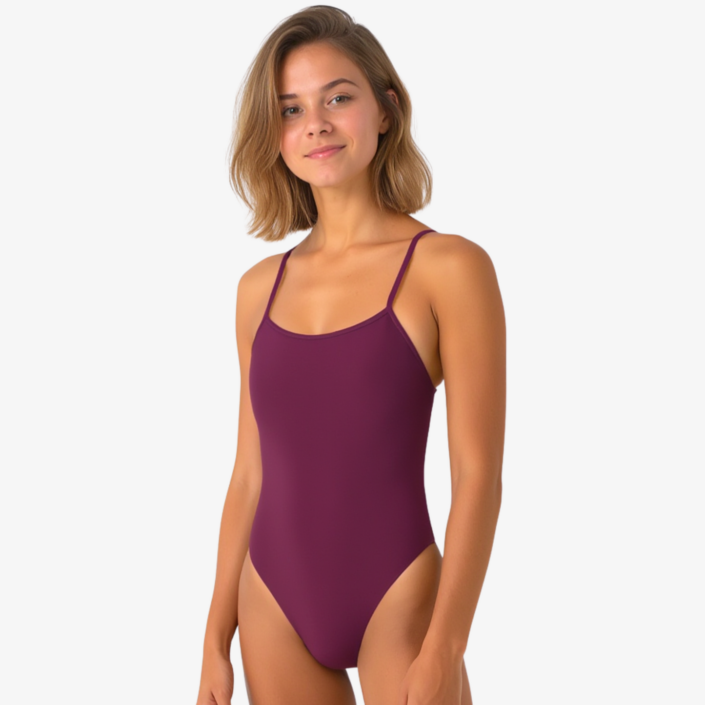 Norca Merlot Tie-Back Performance Training Swimsuit - Norca Athletic Swimwear | Norca Natation Inc.