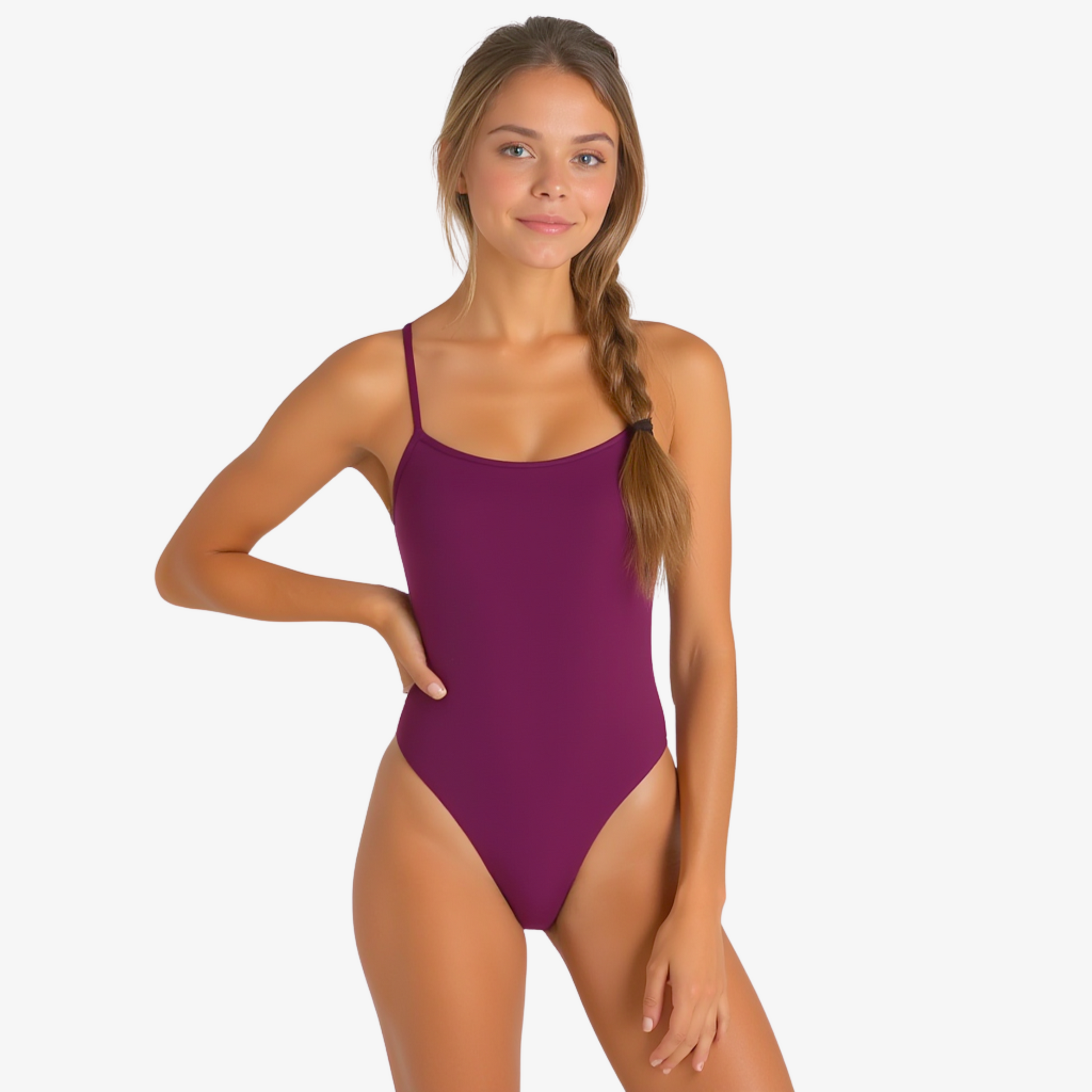 Norca Merlot Tie-Back Performance Training Swimsuit - Norca Athletic Swimwear | Norca Natation Inc.