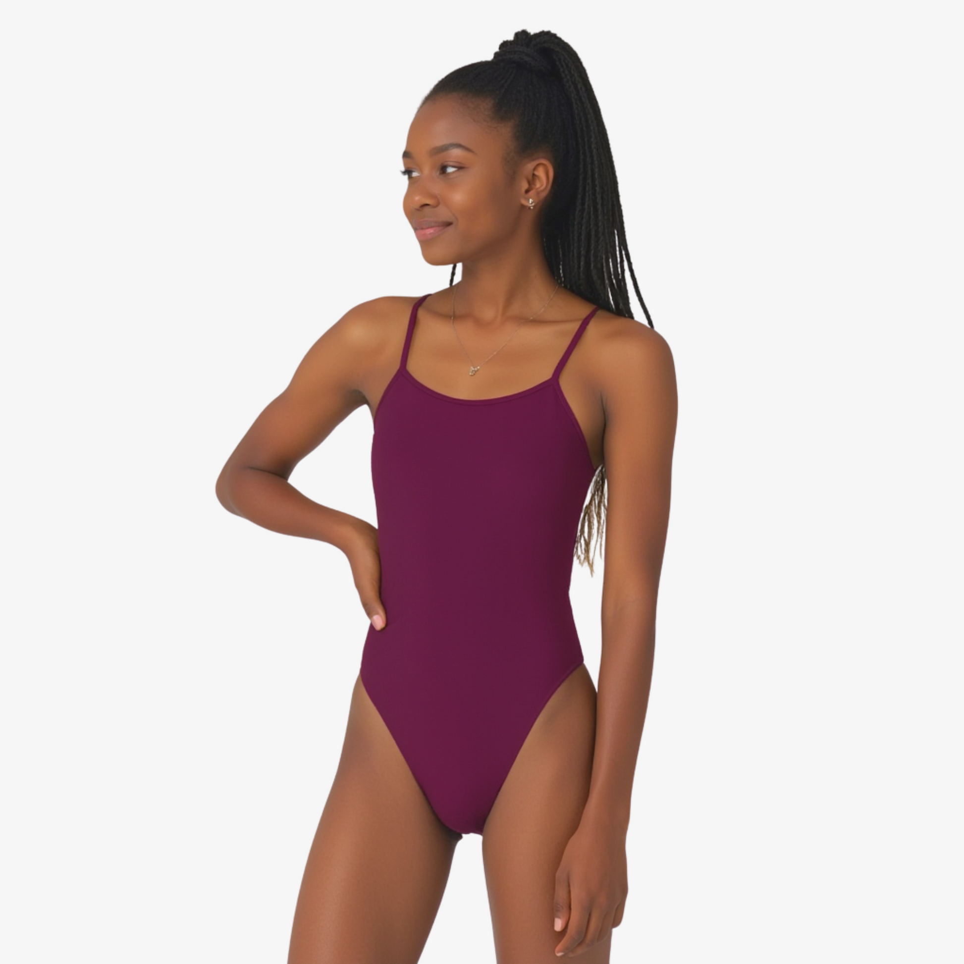 Norca Merlot Tie-Back Performance Training Swimsuit - Norca Athletic Swimwear | Norca Natation Inc.