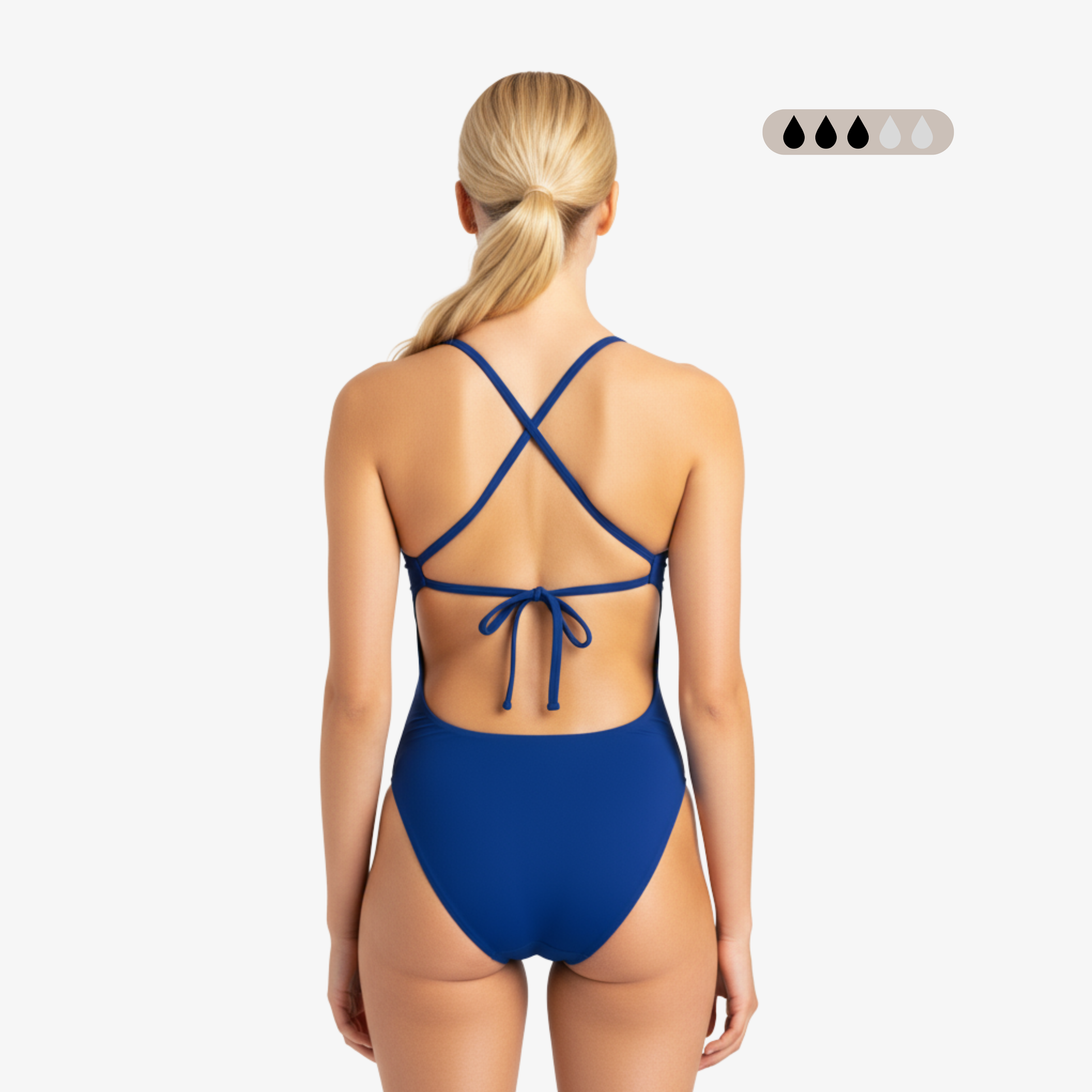 SecureFlo Cobalt Tie-Back Period Swimsuit by Norca - Norca Athletic Swimwear | Norca Natation Inc.