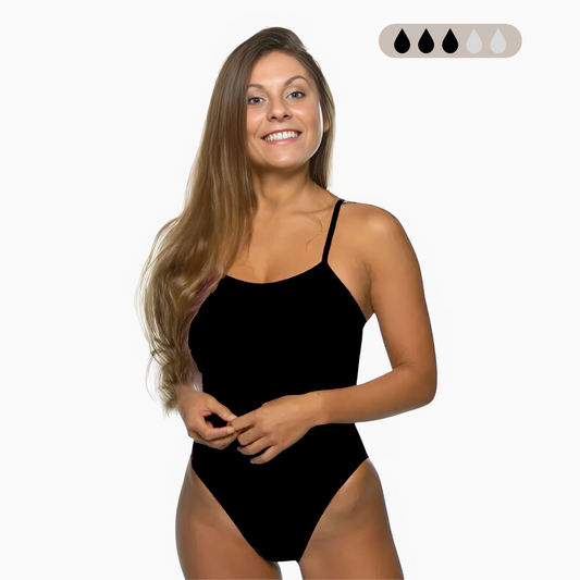 Maillot de bain une pièce SecureFlo Onyx X-Back : Maillot de bain à l'épreuve des règles