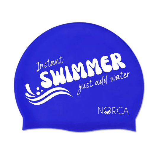 Instant Swimmer Just Add Water - Silicone Swim Cap - Norca Athletic Swimwear | Norca Natation Inc. Norca Athletic Swimwear | Norca Natation Inc.