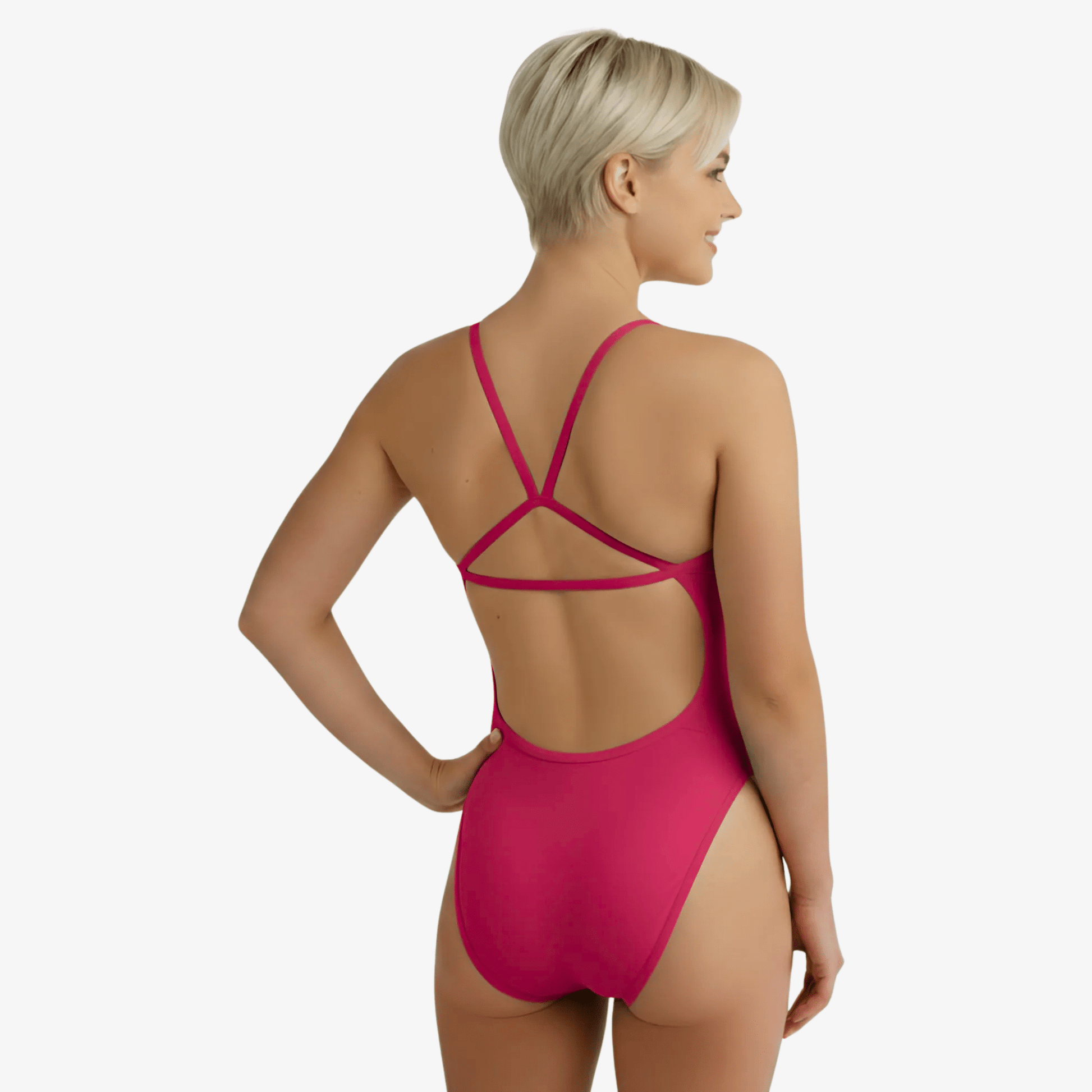 Berry Open-Back One-Piece Women's Performance Swimsuit by Norca - Norca Athletic Swimwear | Norca Natation Inc.