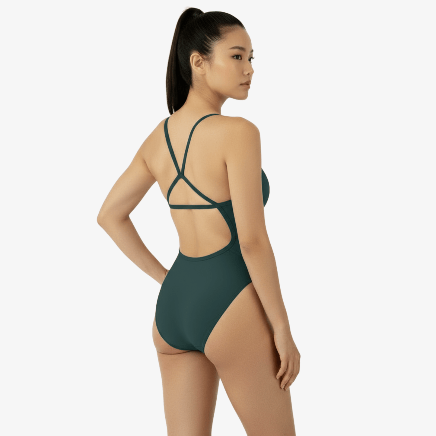 Palm Open Back Performance Training Swimsuit by Norca - Norca Athletic Swimwear | Norca Natation Inc.